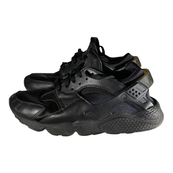 Nike Air Huarache Triple Black Sneaker Size 8 318429-003 Retro Running - Picture 4 of 8